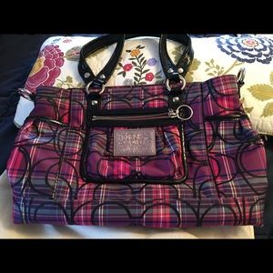 Coach Plaid Purse-Med/Large